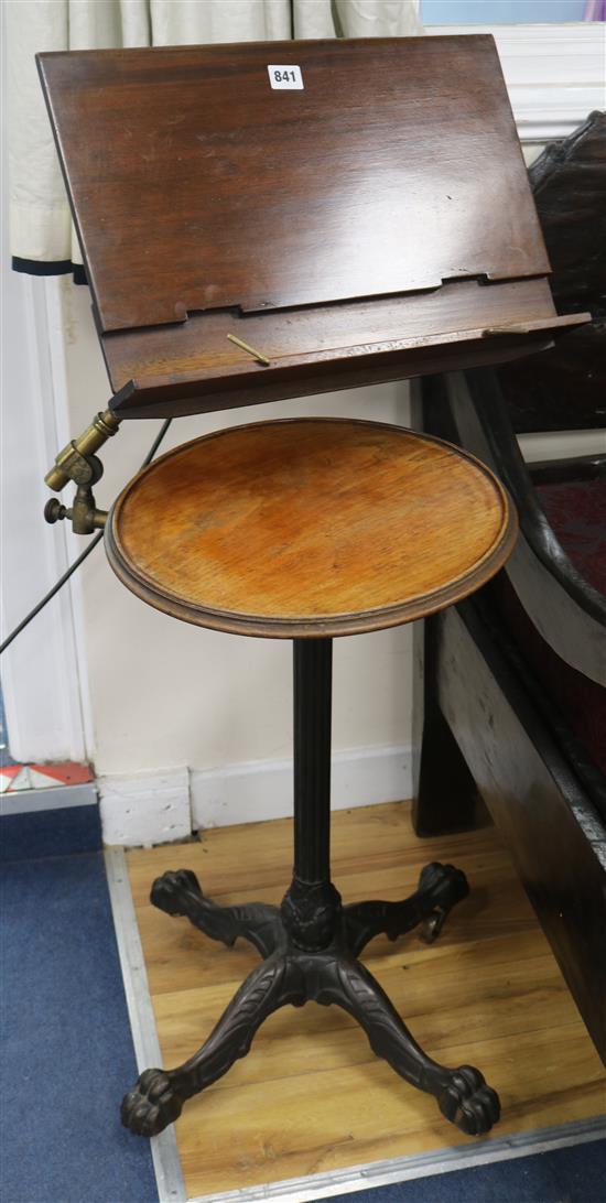 A reading table, H.110cm